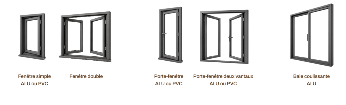 Greenom Fenêtre simple et deux-vantaux baies coulissantes porte-fenêtre module