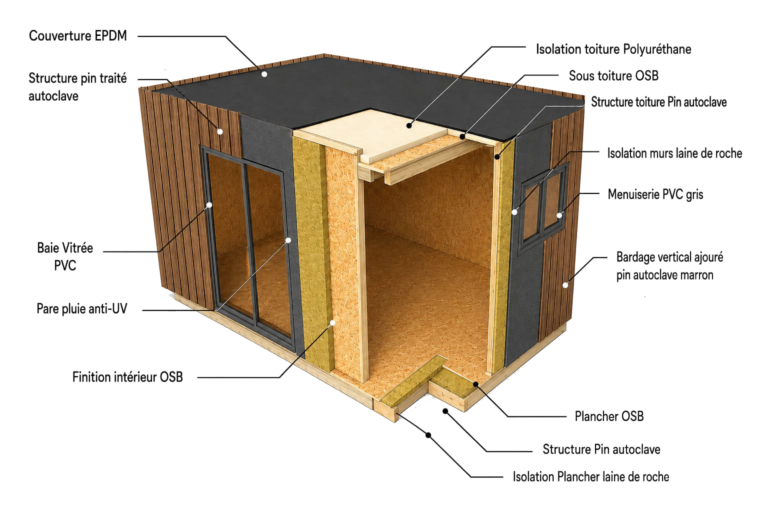 Plan - Studio de jardin modulaire Greenom